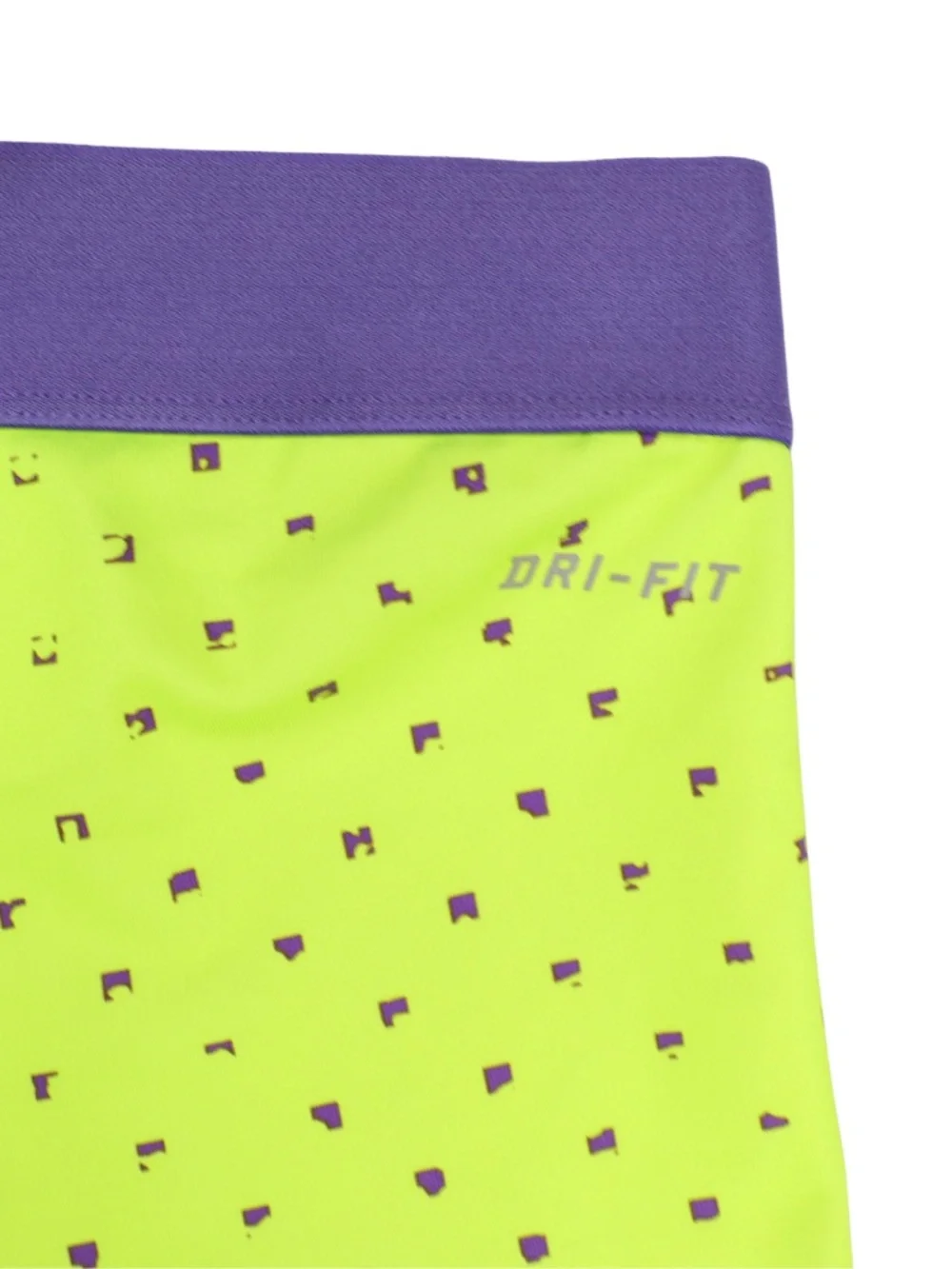 Nike Pro Women's M Neon Yellow Purple Compression Shorts 3